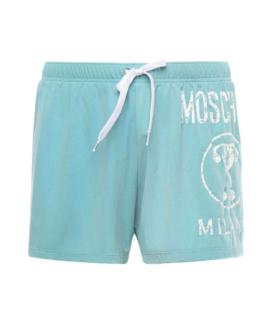 MOSCHINO Синие полиамидовые плавки, фото 1