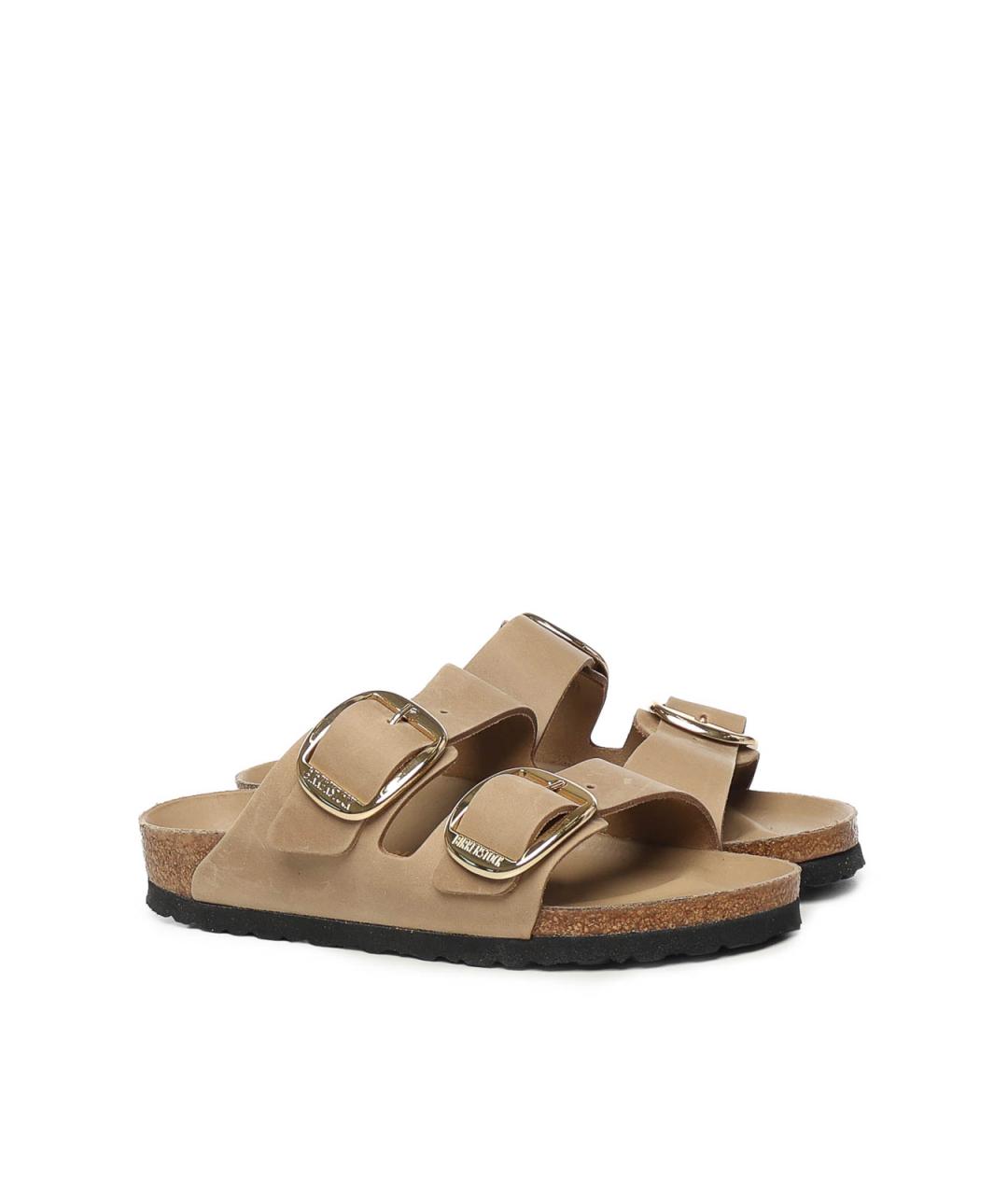 BIRKENSTOCK Бежевые замшевые сандалии, фото 2