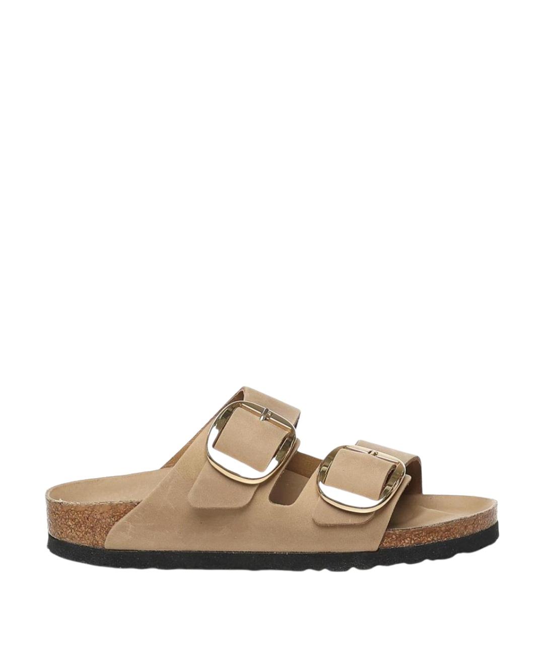 BIRKENSTOCK Бежевые замшевые сандалии, фото 1