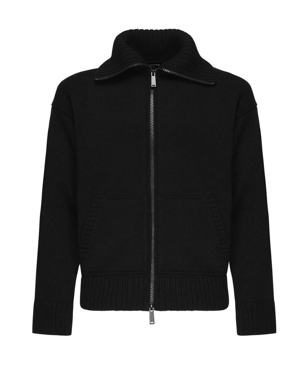 DSQUARED2 Черный шерстяной кардиган, фото 1