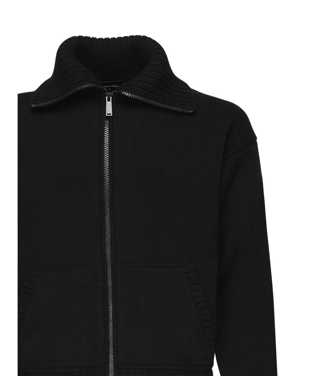 DSQUARED2 Черный шерстяной кардиган, фото 2