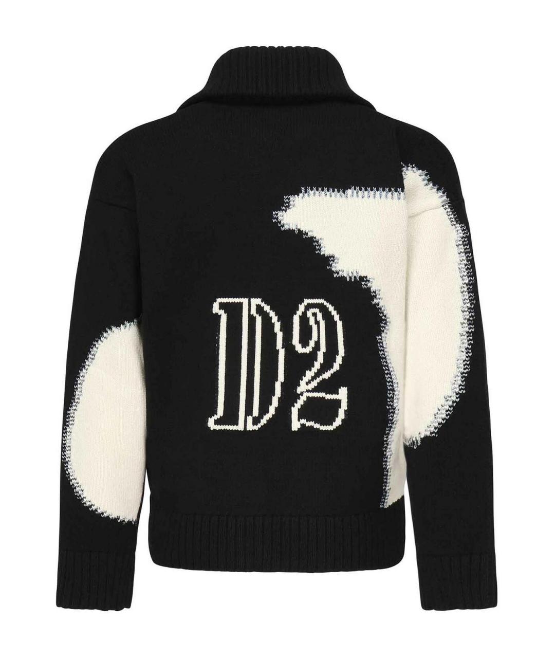 DSQUARED2 Черный шерстяной кардиган, фото 3