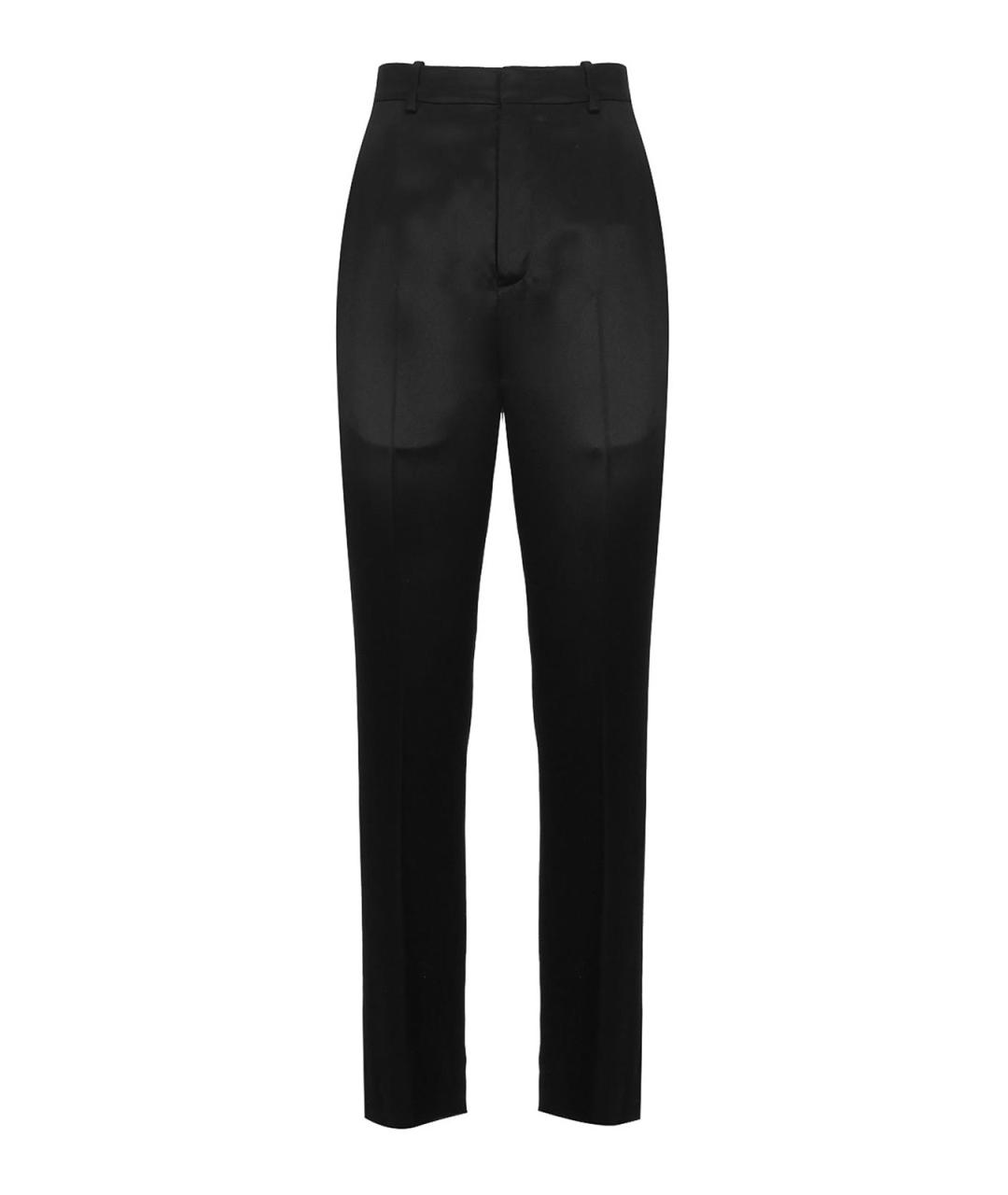 SAINT LAURENT Черные хлопковые брюки широкие, фото 1