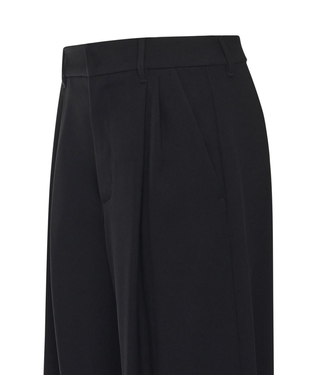 'S MAX MARA Черные ацетатные брюки широкие, фото 2
