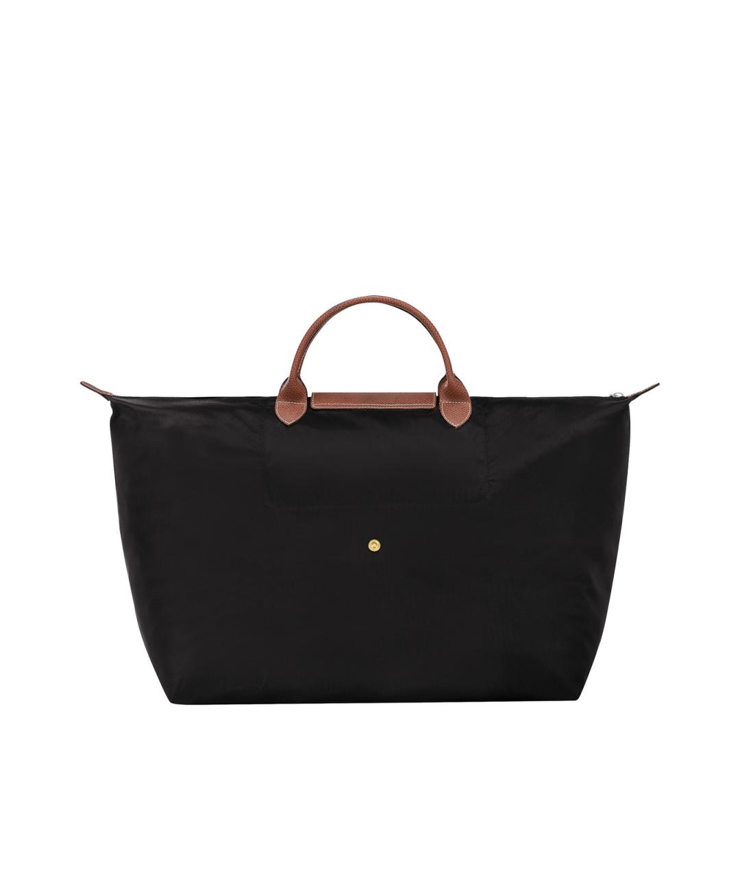 LONGCHAMP Черная тканевая сумка тоут, фото 3
