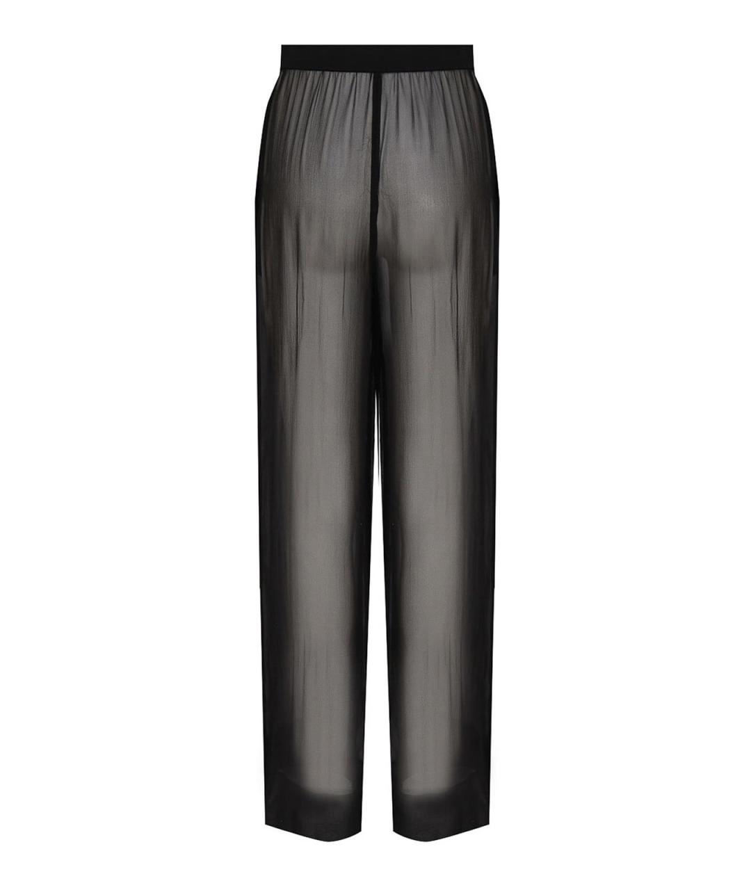SAINT LAURENT Черные шелковые брюки широкие, фото 2