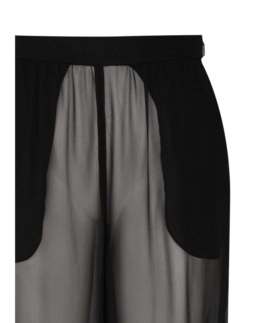 SAINT LAURENT Черные шелковые брюки широкие, фото 3