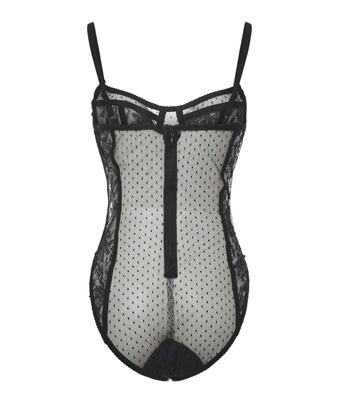 DOLCE&GABBANA Черное полиамидовое боди, фото 3