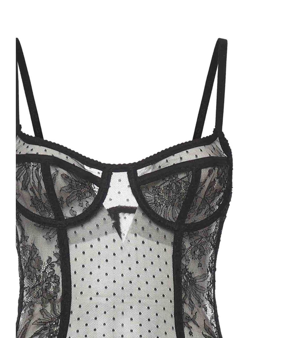 DOLCE&GABBANA Черное полиамидовое боди, фото 2