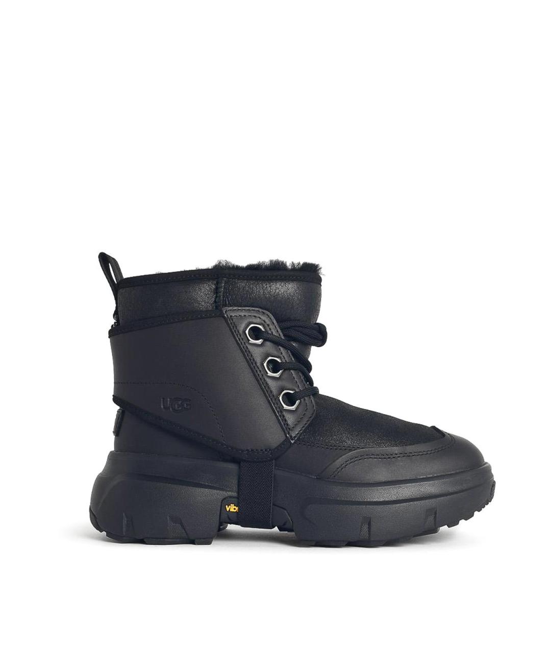 UGG Черные синтетические высокие ботинки, фото 1