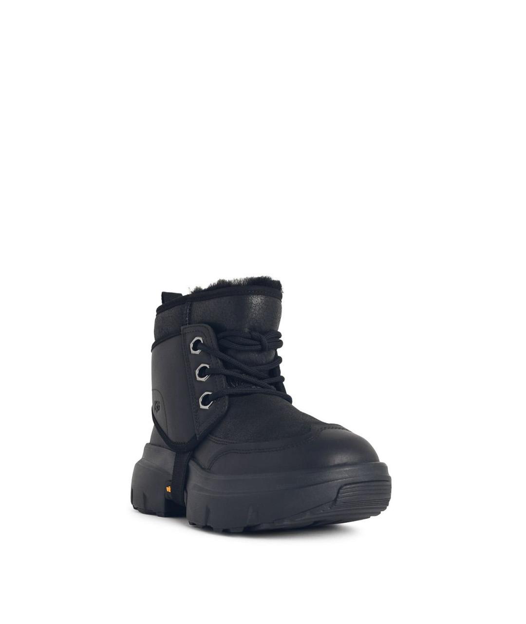 UGG Черные синтетические высокие ботинки, фото 2