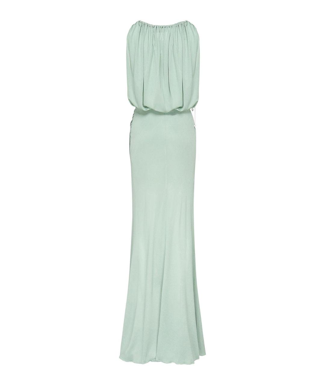 BLUMARINE Зеленое вискозное платье, фото 3
