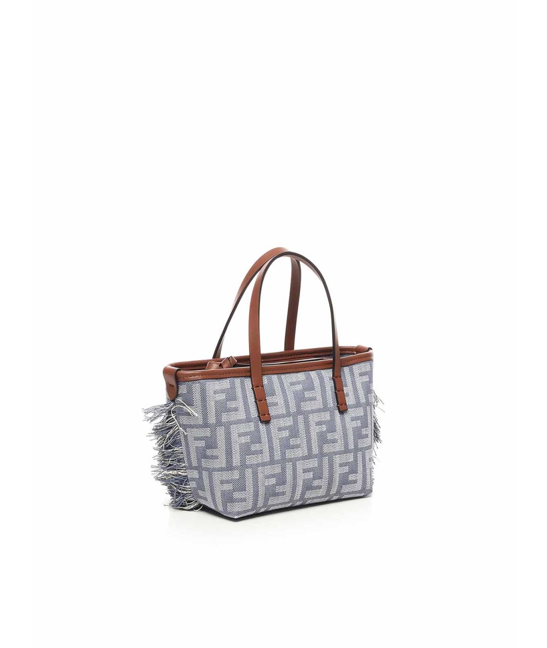 FENDI Голубая деним сумка тоут, фото 2