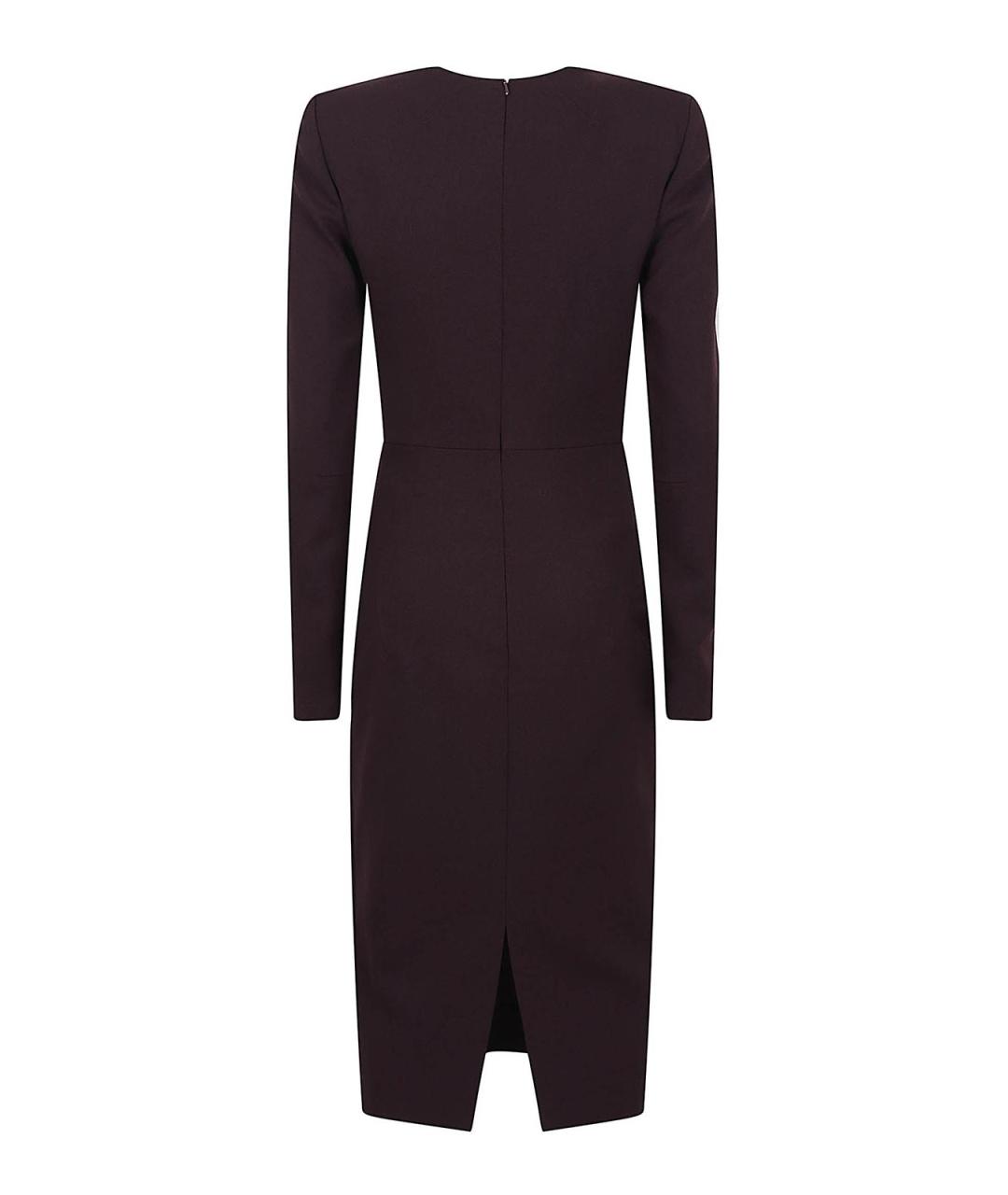 VICTORIA BECKHAM Черное шерстяное повседневное платье, фото 3