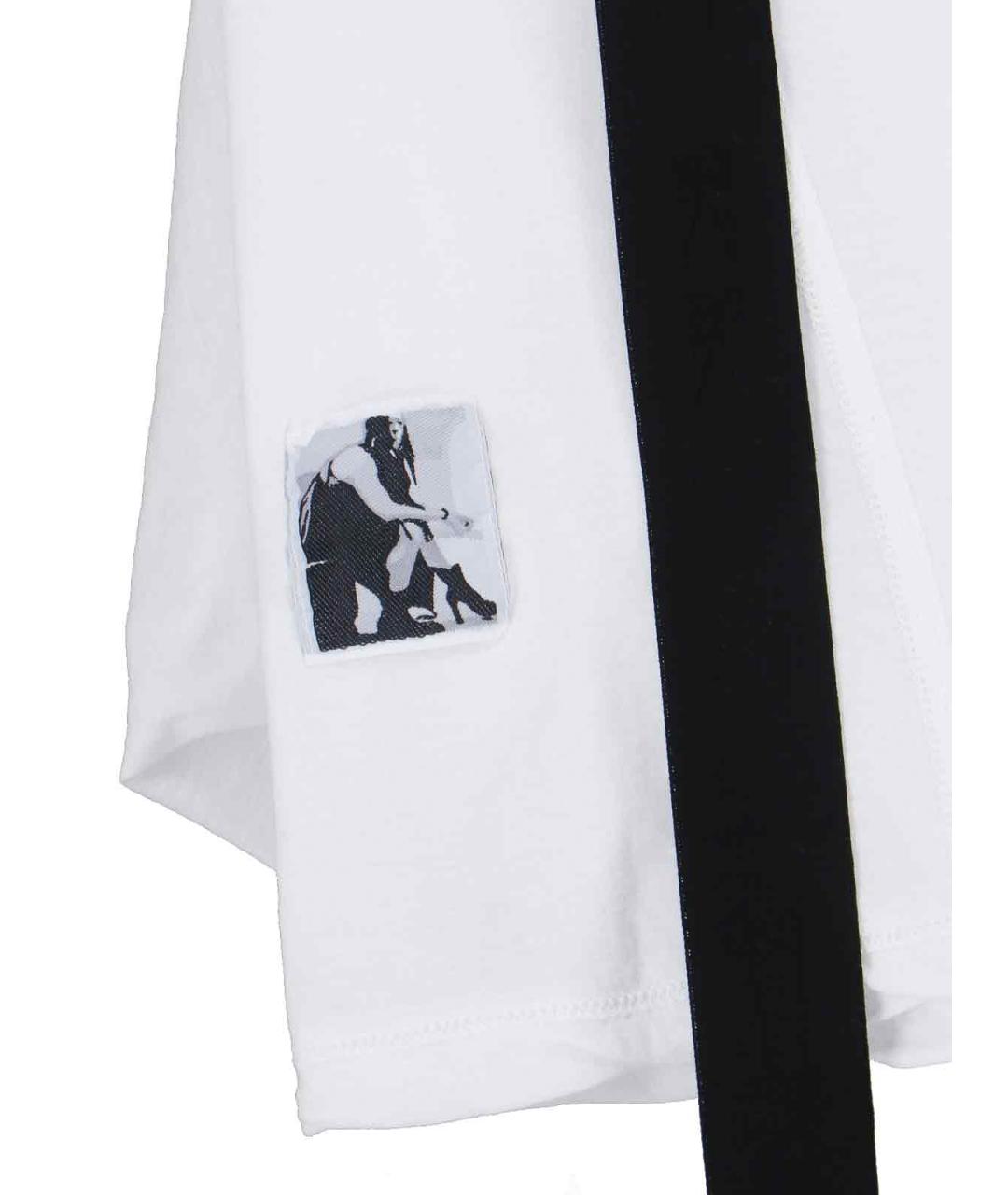 RICK OWENS Белая хлопковая футболка, фото 3