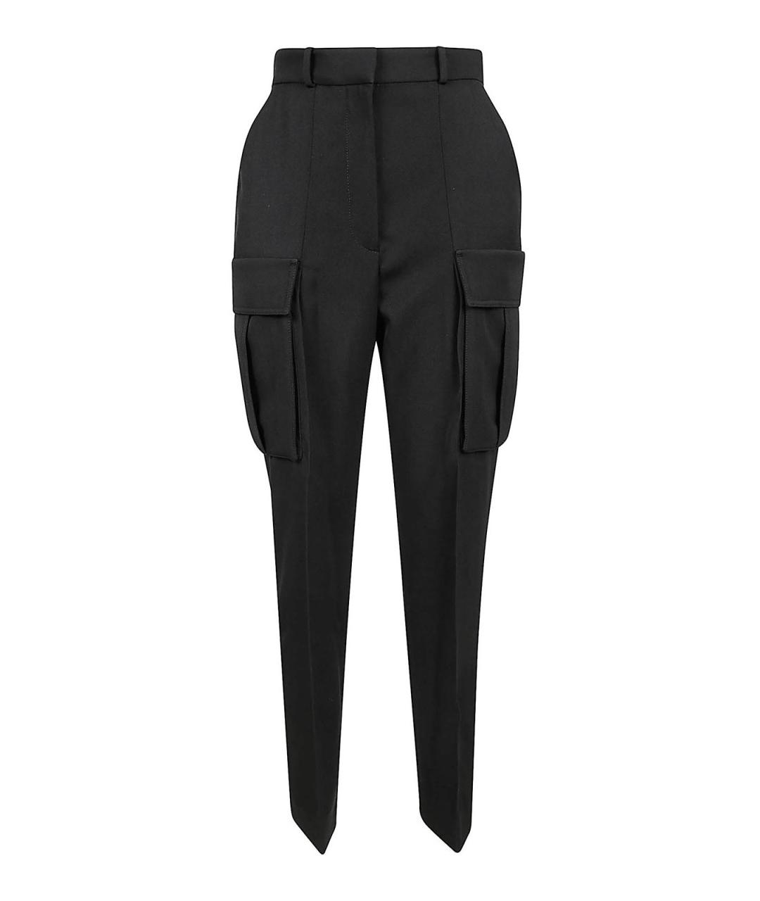 BALMAIN Черные шерстяные брюки узкие, фото 1