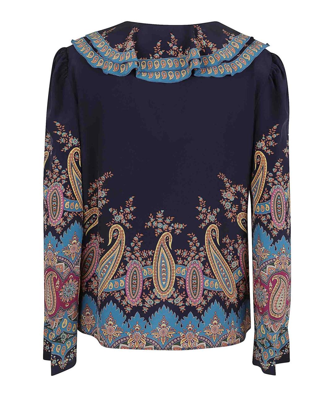 ETRO Синяя шелковая рубашка, фото 2