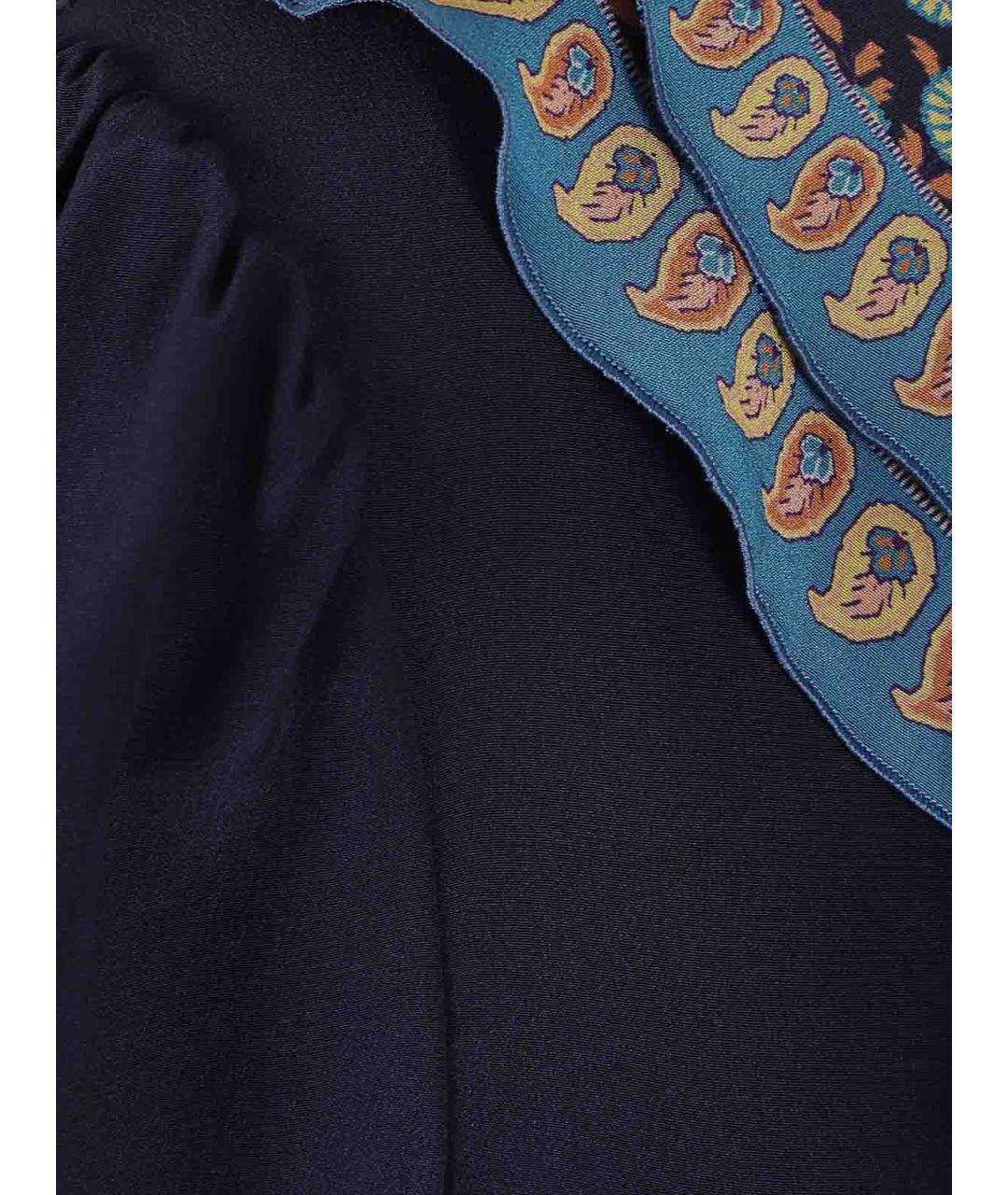 ETRO Синяя шелковая рубашка, фото 3