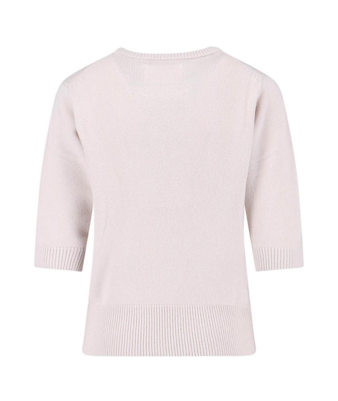 EXTREME CASHMERE Белый кашемировый джемпер / свитер, фото 2