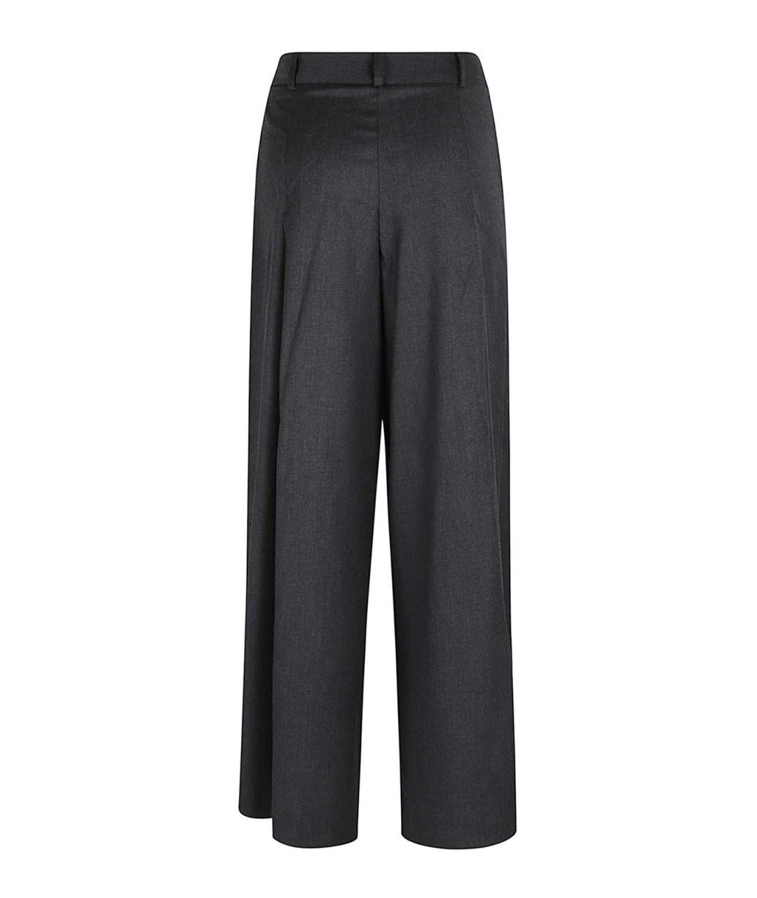 ERMANNO SCERVINO Черные шерстяные брюки широкие, фото 2