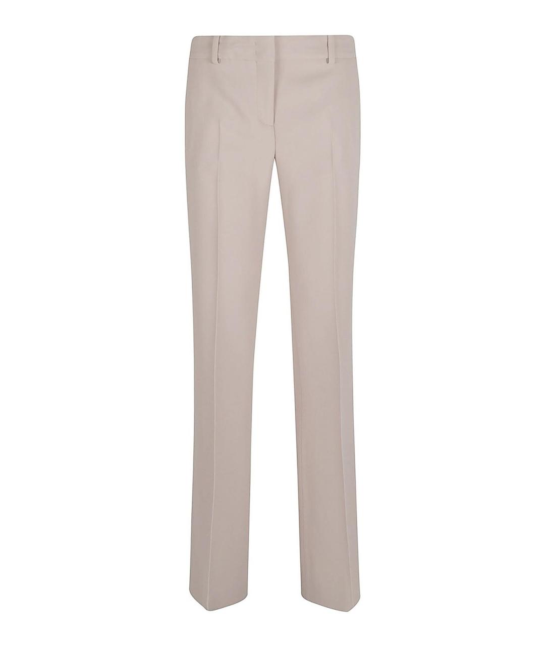 ERMANNO SCERVINO Бежевые вискозные брюки узкие, фото 1