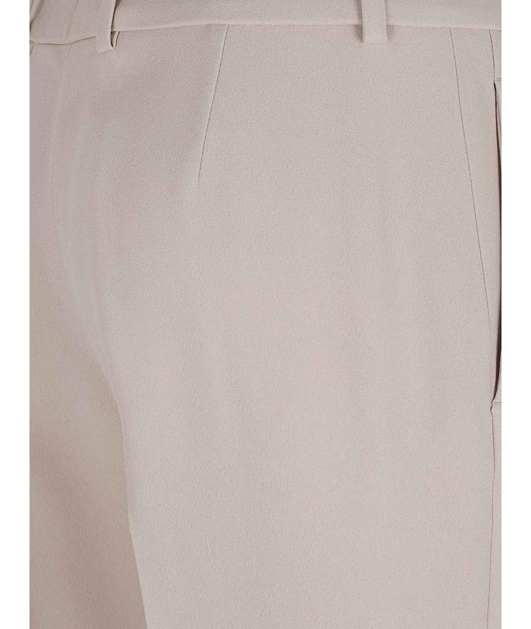 ERMANNO SCERVINO Бежевые вискозные брюки узкие, фото 3