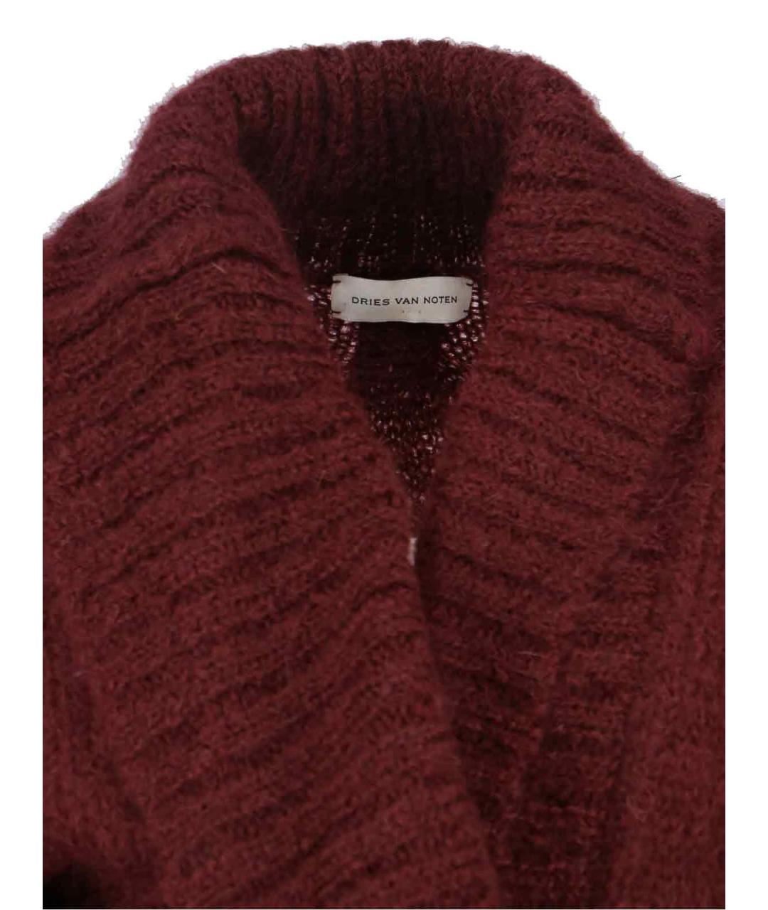 DRIES VAN NOTEN Красный шерстяной кардиган, фото 5