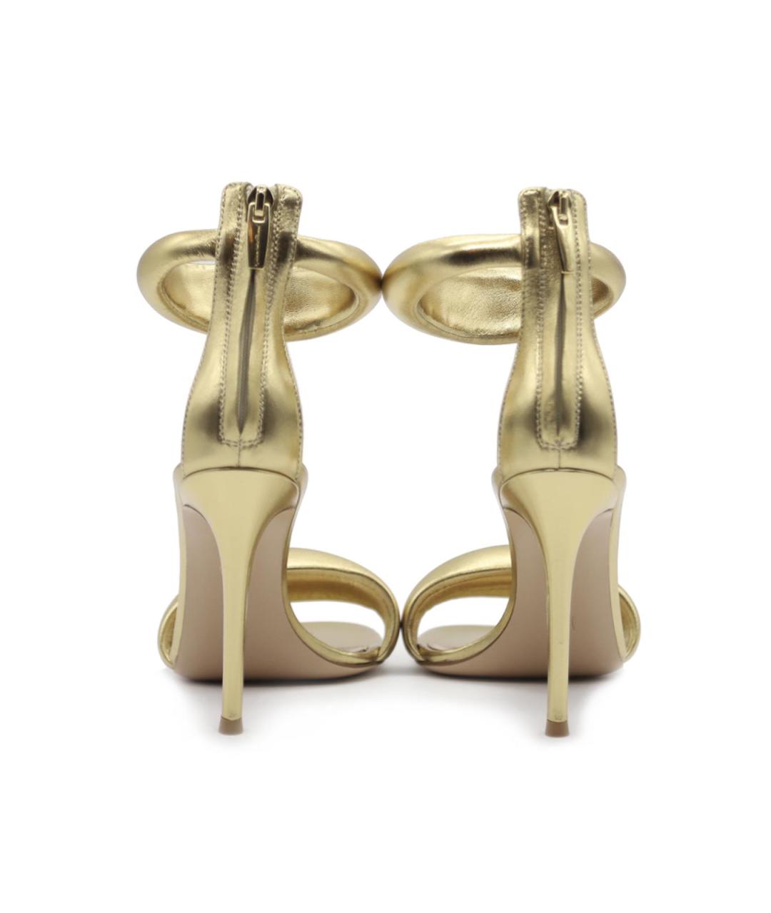 GIANVITO ROSSI Золотые сандалии, фото 4