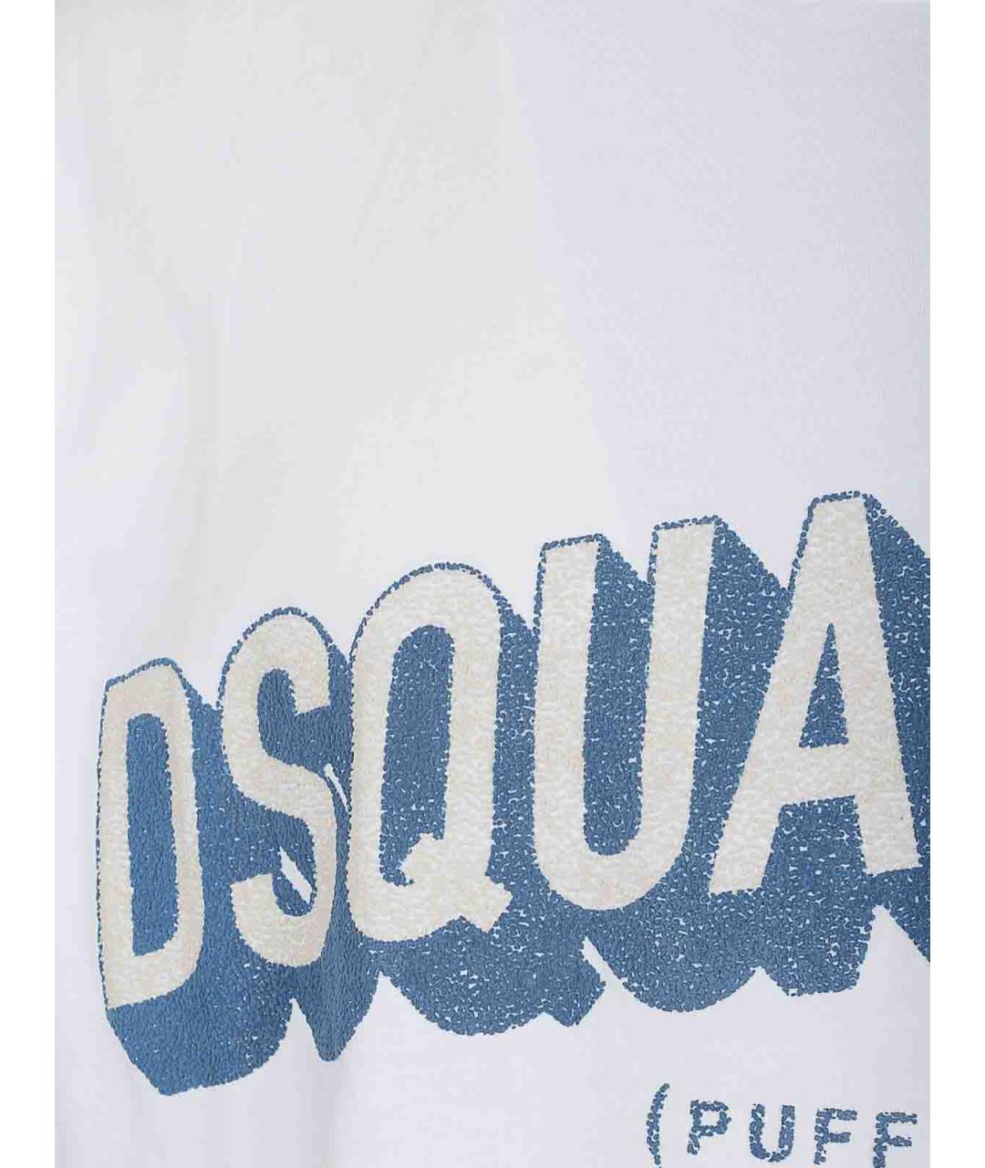 DSQUARED2 Белая хлопковая футболка, фото 3