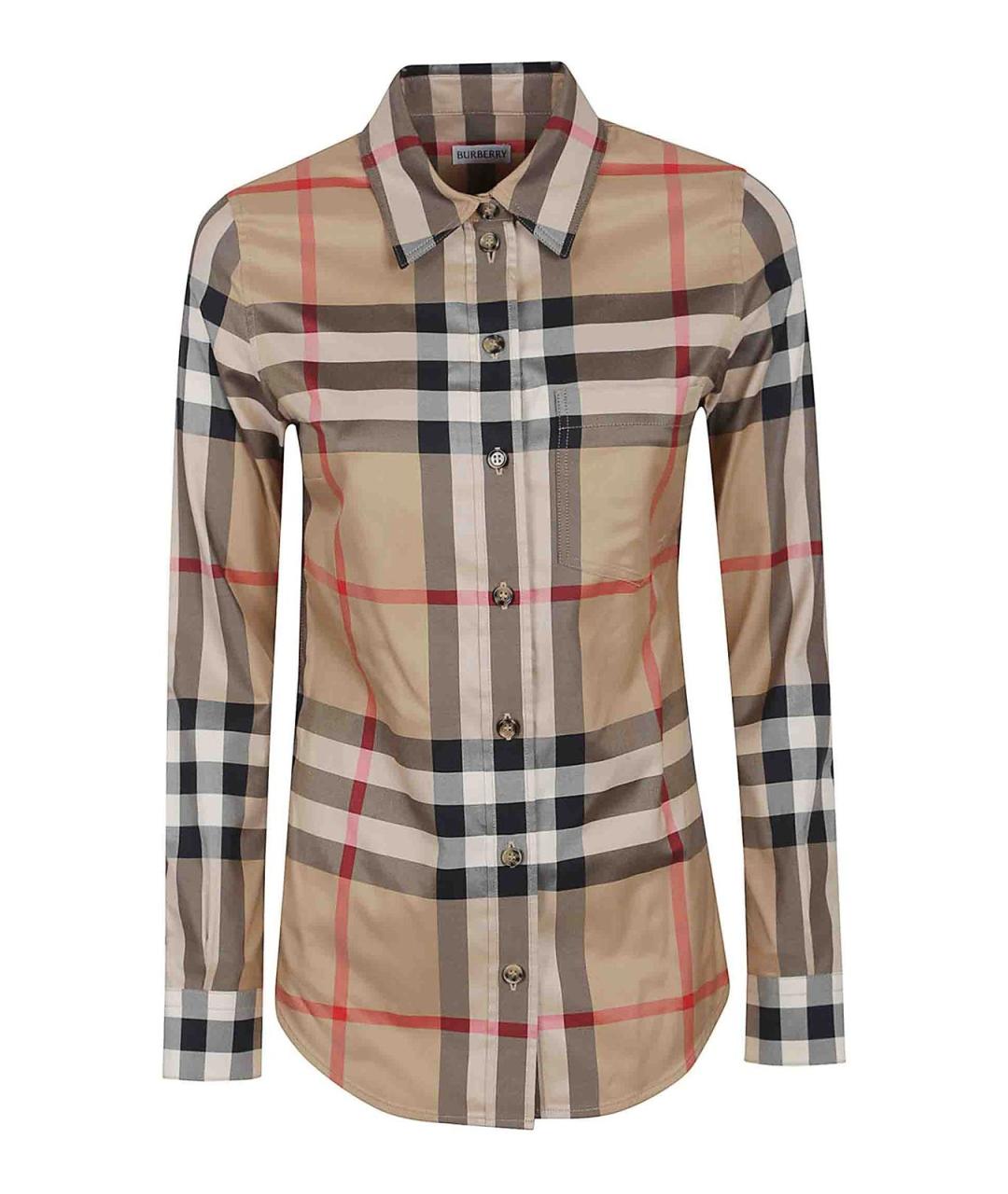 BURBERRY Бежевая хлопковая рубашка, фото 1