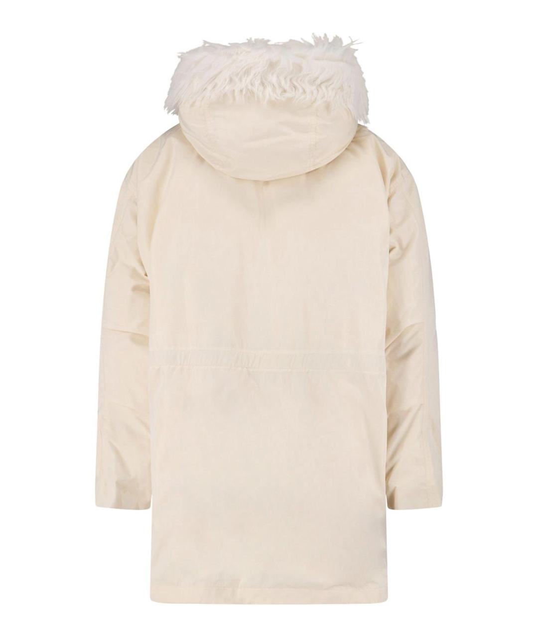 JIL SANDER Белая полиэстеровая парка, фото 2