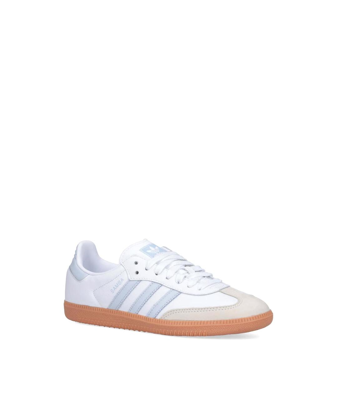 ADIDAS Белые кожаные низкие кроссовки / кеды, фото 2