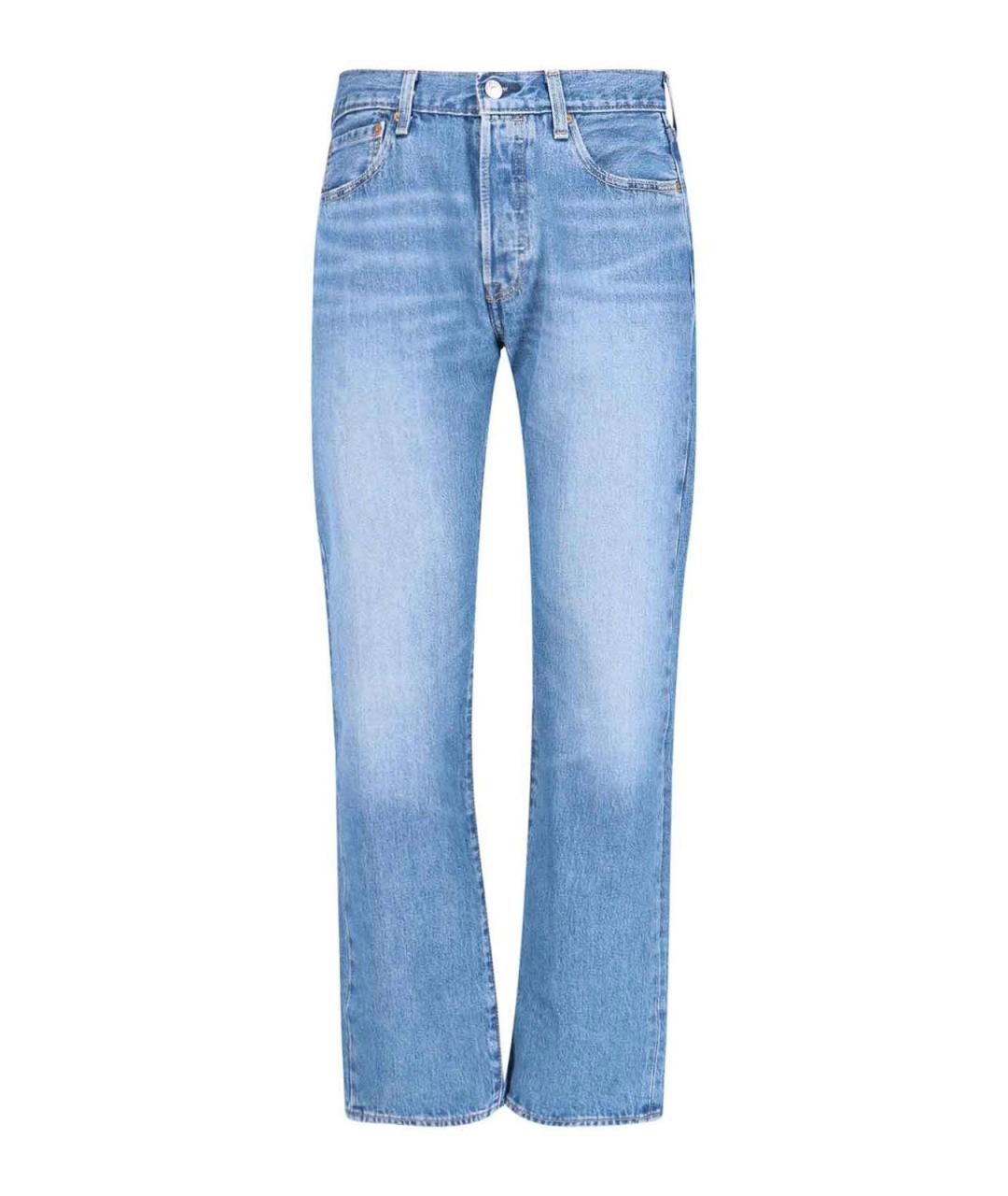 LEVI'S Синие хлопковые прямые джинсы, фото 1