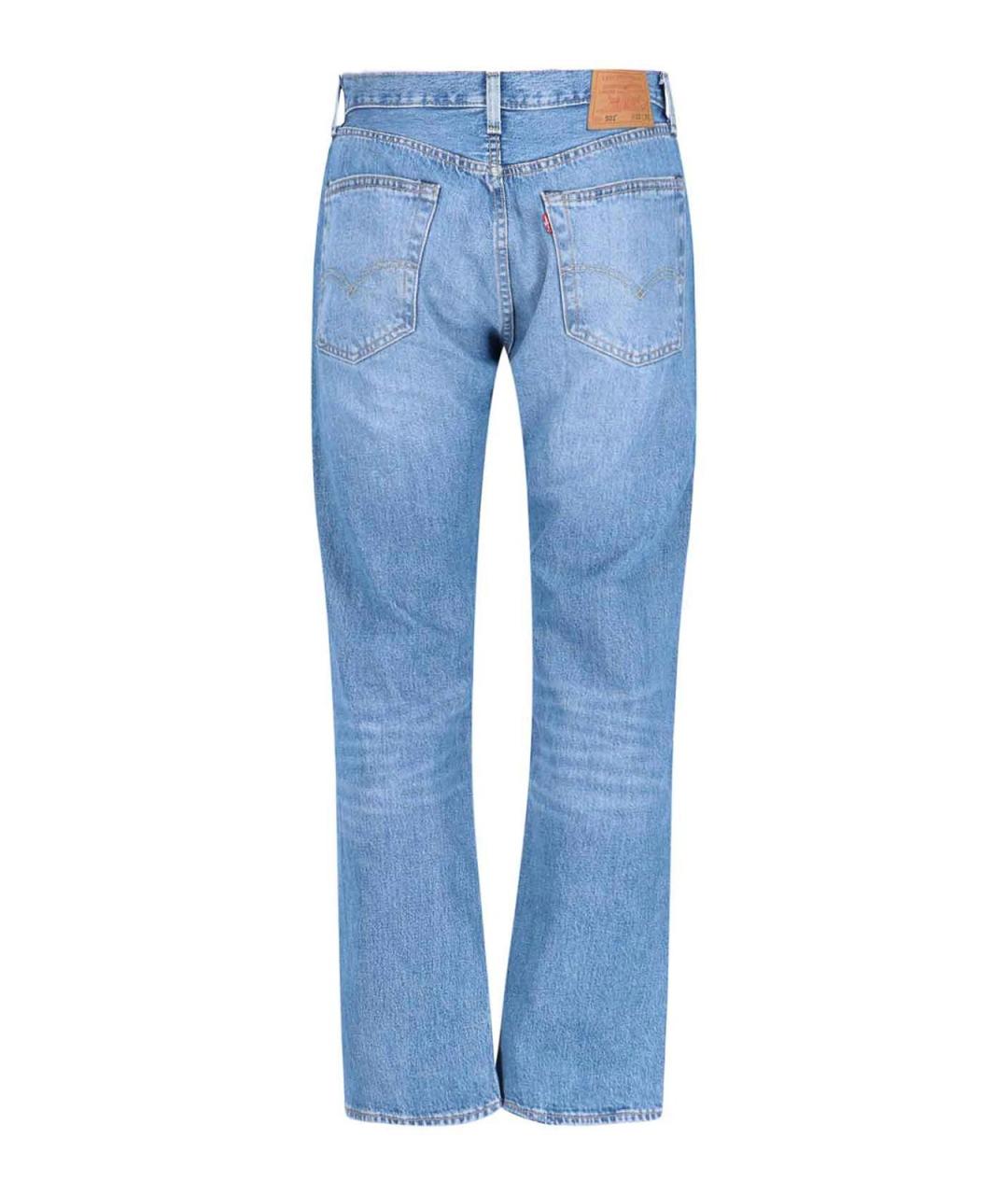 LEVI'S Синие хлопковые прямые джинсы, фото 2
