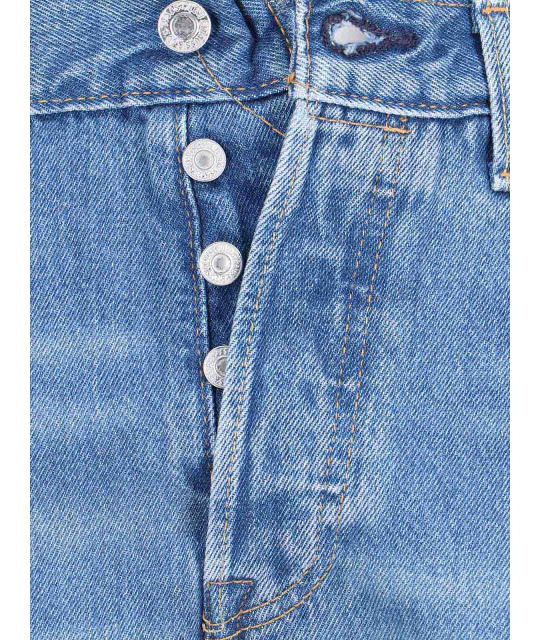 LEVI'S Синие хлопковые прямые джинсы, фото 5