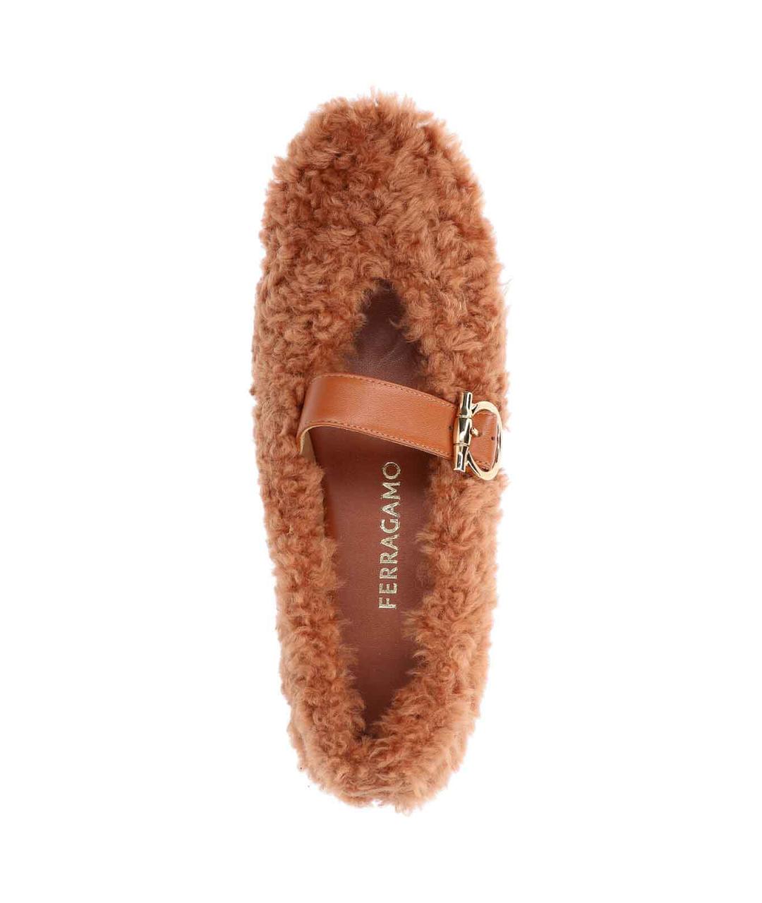 FERRAGAMO Коричневые балетки, фото 5