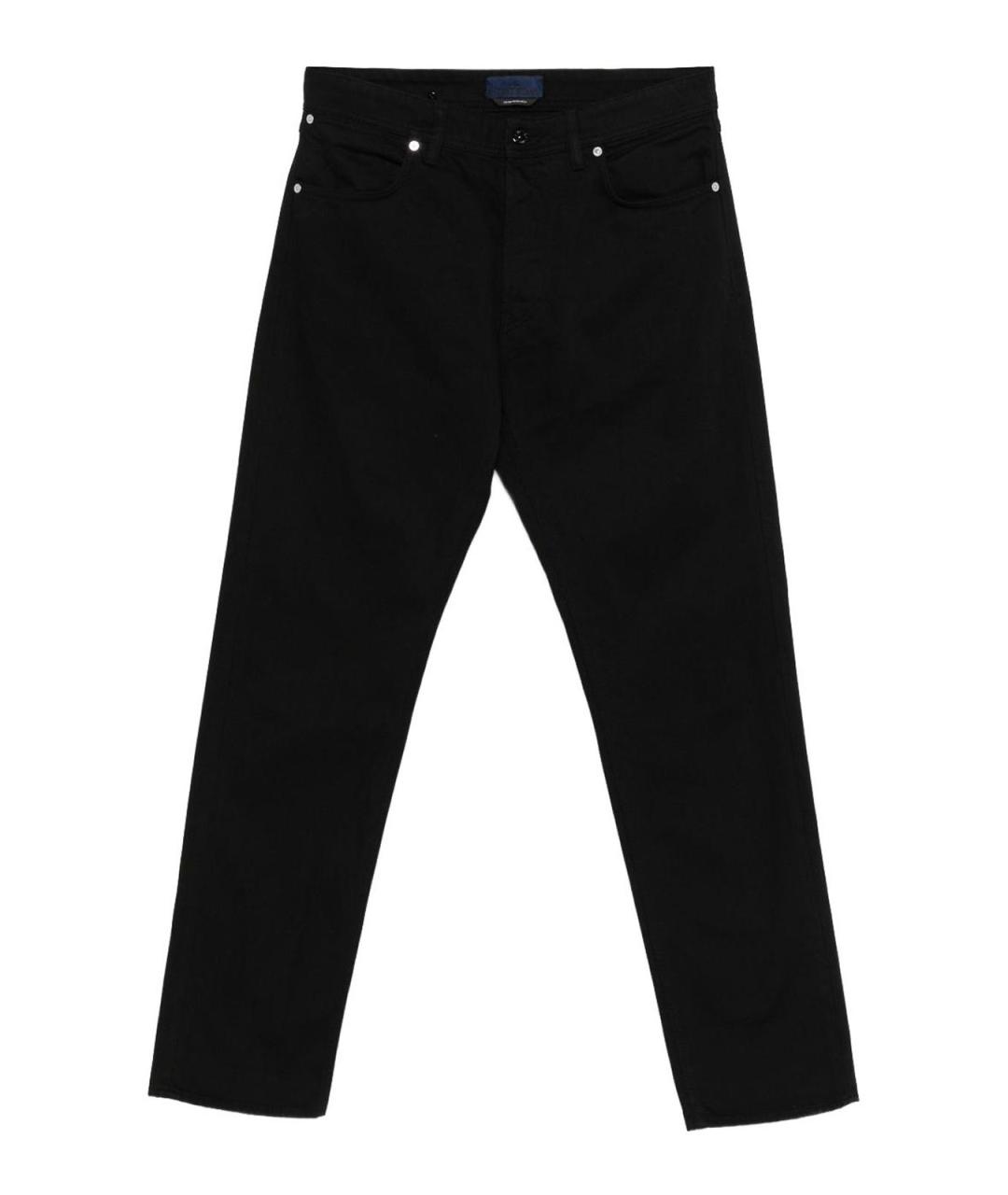 STONE ISLAND Черные хлопковые прямые джинсы, фото 1