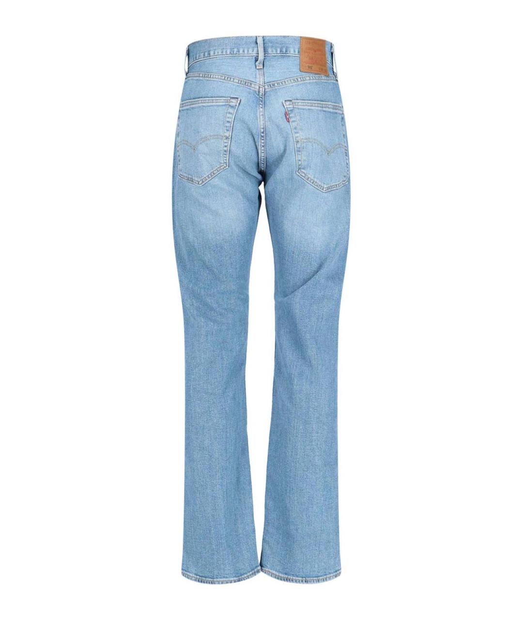 LEVI'S Синие хлопковые прямые джинсы, фото 2