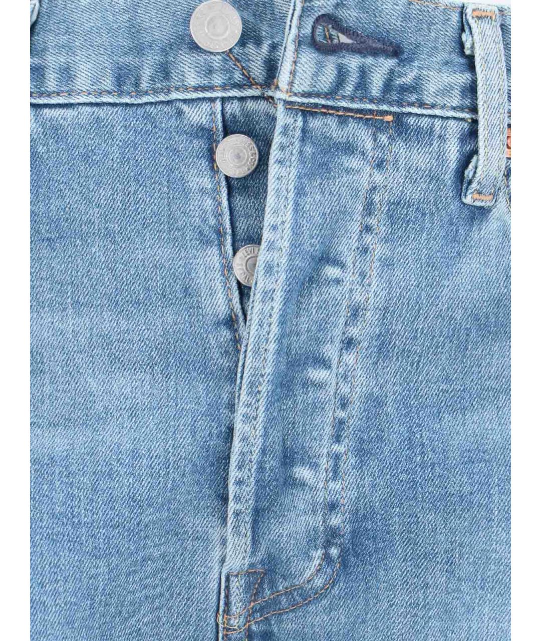 LEVI'S Синие хлопковые прямые джинсы, фото 5