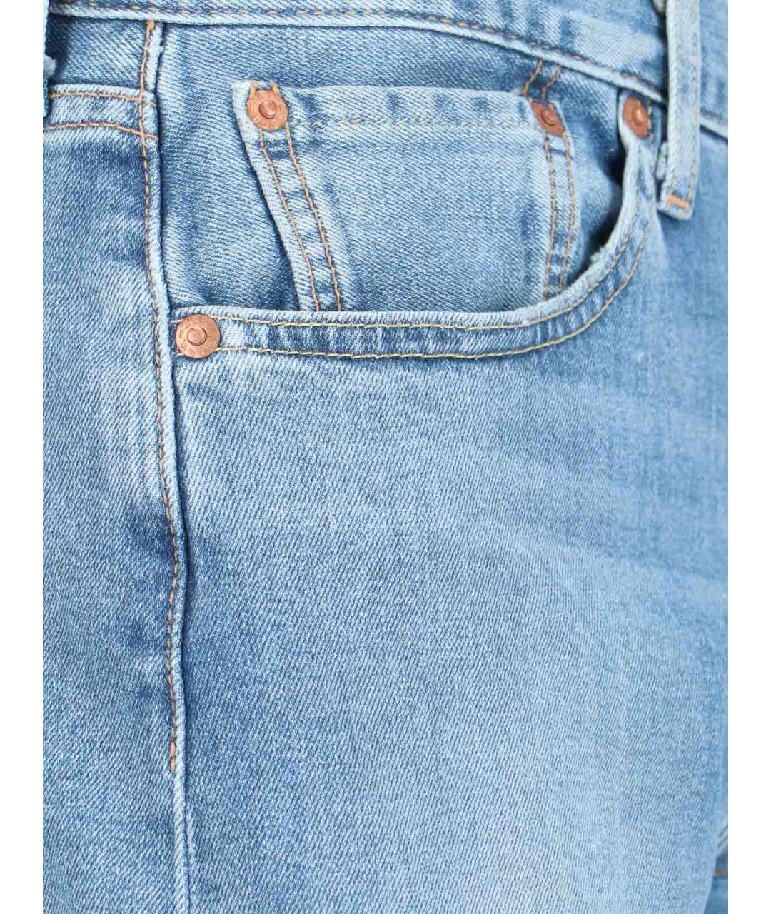 LEVI'S Синие хлопковые прямые джинсы, фото 4