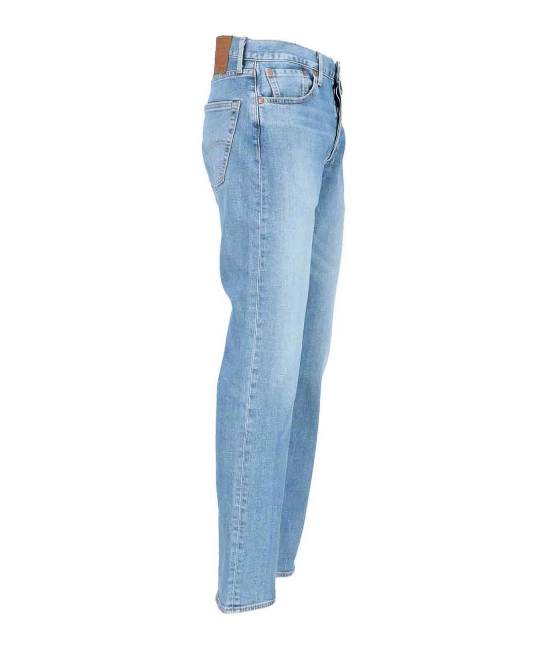 LEVI'S Синие хлопковые прямые джинсы, фото 3