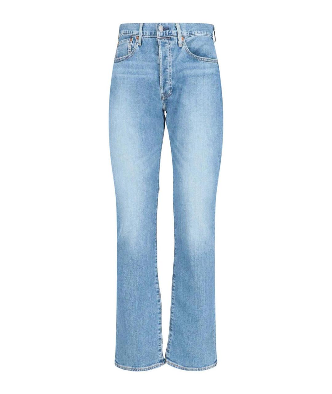 LEVI'S Синие хлопковые прямые джинсы, фото 1
