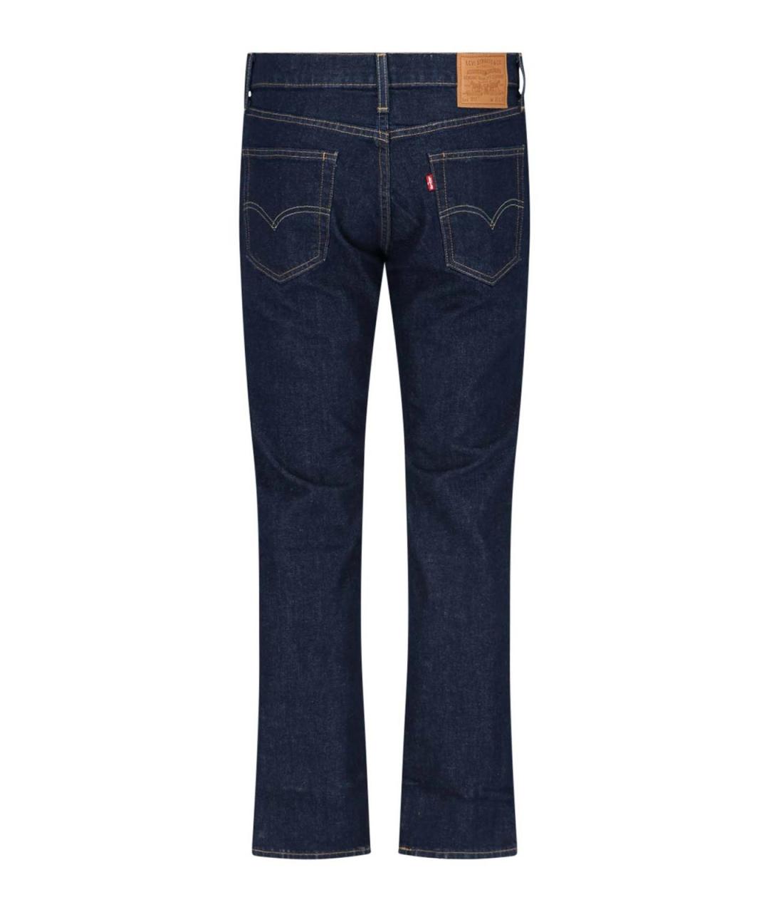 LEVI'S Синие хлопковые прямые джинсы, фото 2