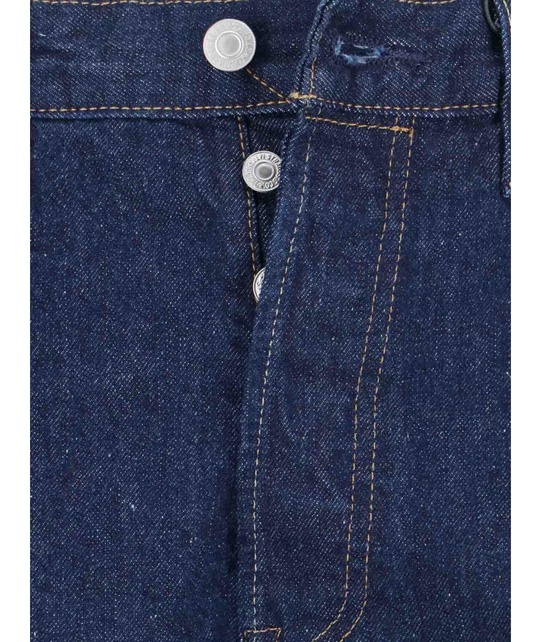LEVI'S Синие хлопковые прямые джинсы, фото 5