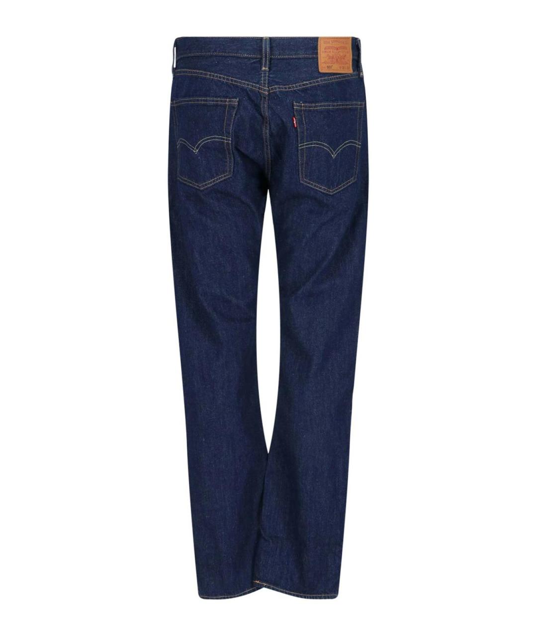 LEVI'S Синие хлопковые прямые джинсы, фото 2