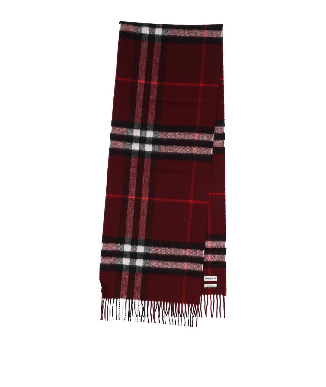 BURBERRY Красный кашемировый шарф, фото 1
