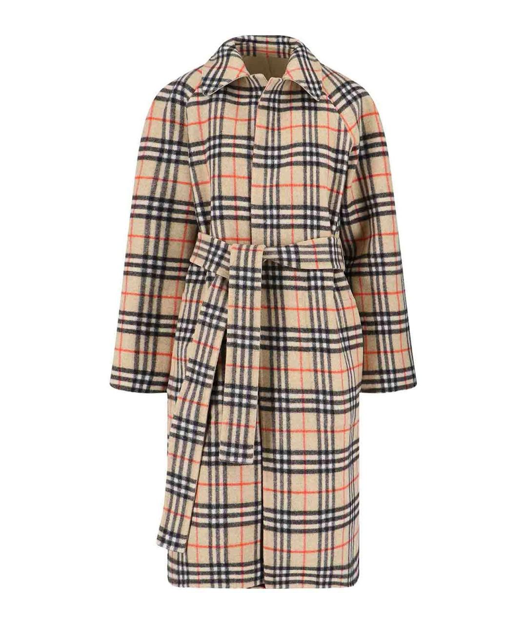 BURBERRY Бежевое шерстяное пальто, фото 6