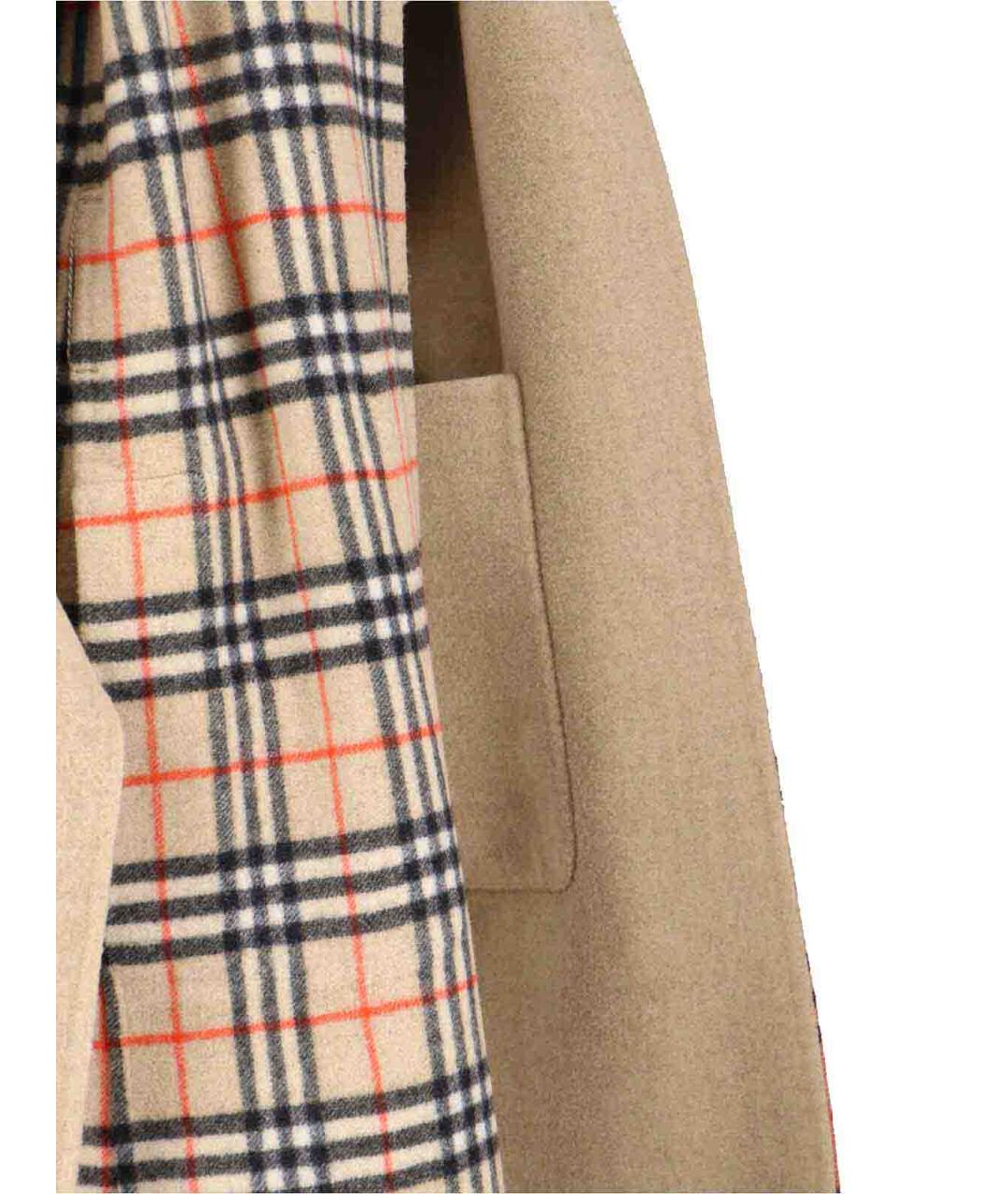 BURBERRY Бежевое шерстяное пальто, фото 5