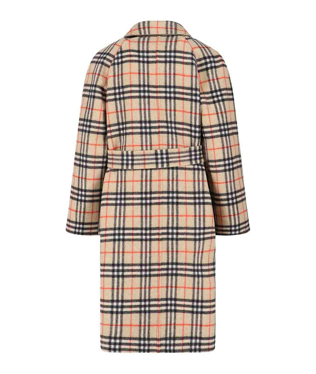 BURBERRY Бежевое шерстяное пальто, фото 7