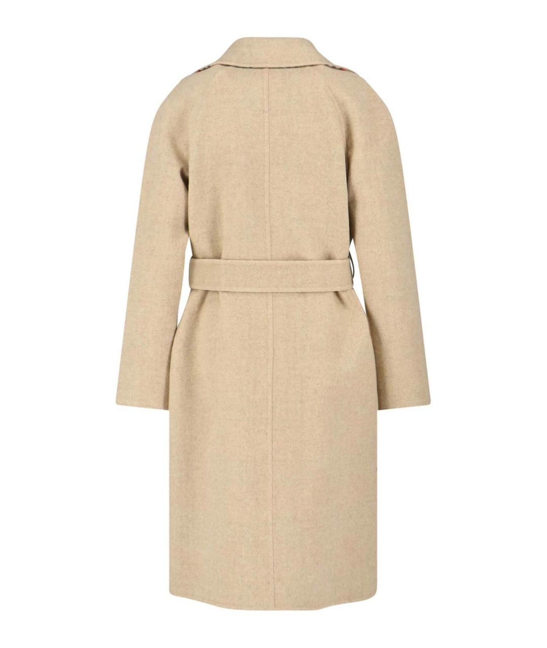 BURBERRY Бежевое шерстяное пальто, фото 2